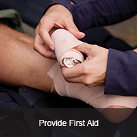 Provide first aid (includes CPR)